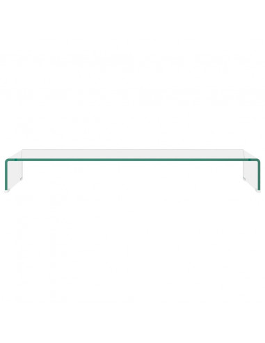 Mobile/Rialzo Porta TV in Vetro Trasparente 100x30x13 cm