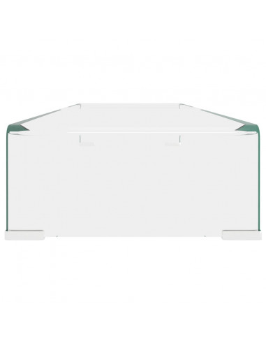 Mobile/Rialzo Porta TV in Vetro Trasparente 100x30x13 cm