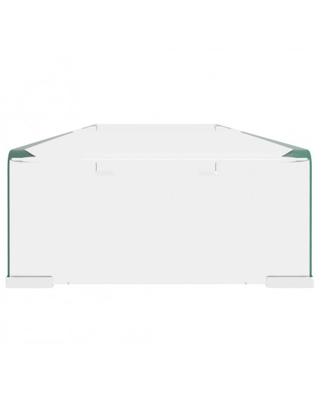 Mobile/Rialzo Porta TV in Vetro Trasparente 100x30x13 cm