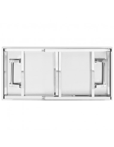 Tavolo da Lavoro Cucina Pieghevole 120x60x80 cm in Acciaio Inox