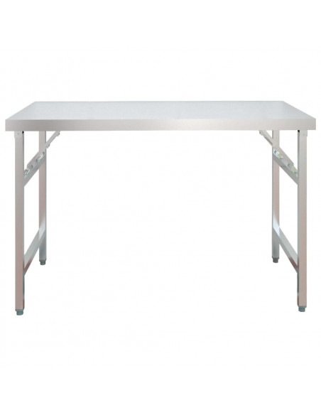 Tavolo Lavoro Cucina con Ripiano 120x60x145 cm Acciaio Inox
