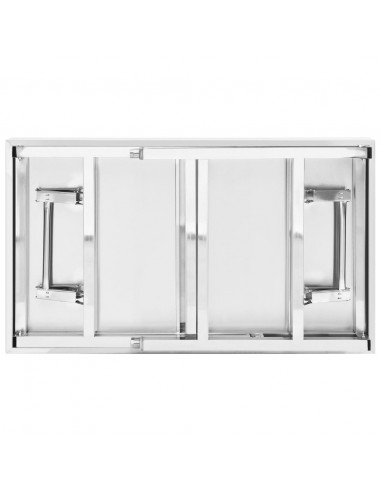 Tavolo da Lavoro Cucina Pieghevole 100x60x80 cm in Acciaio Inox