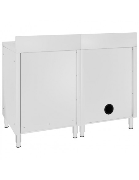 Mobiletto da Cucina con Lavandino in Acciaio Inox 120x60x96 cm