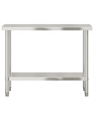 Tavolo da Lavoro da Cucina 110x55x85 cm in Acciaio Inossidabile