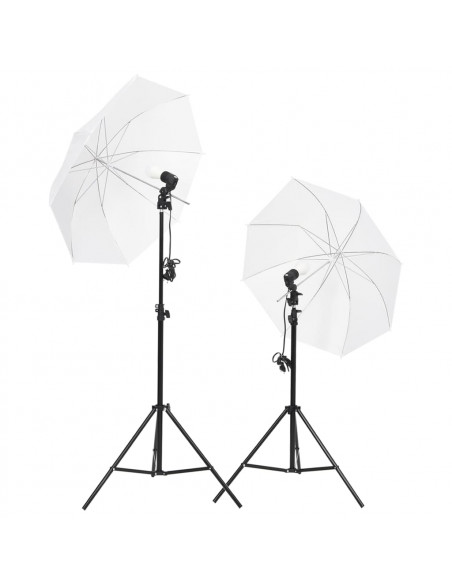Kit di Illuminazione da Studio con Treppiedi e Ombrelli