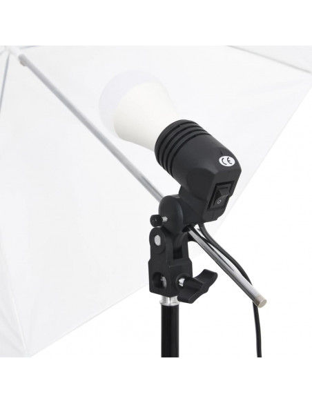 Kit di Illuminazione da Studio con Treppiedi e Ombrelli