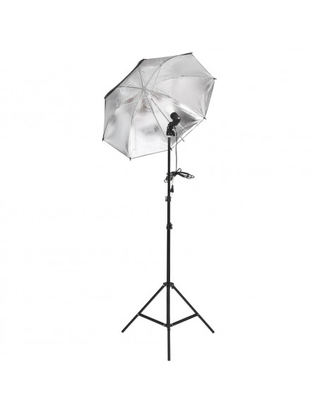 Kit di Illuminazione da Studio con Treppiedi e Ombrelli