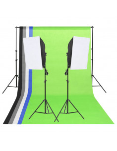 Kit di Illuminazione da Studio con Fondali e Softbox 2