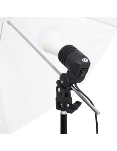 Kit per Studio Fotografico con Set di Luci e Fondale