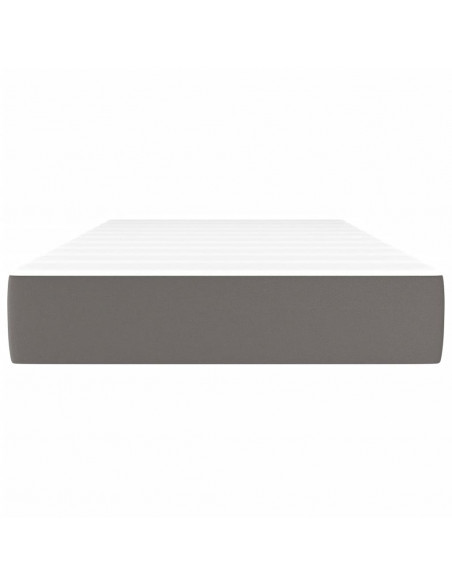 Materasso a Molle Grigio 120x190x20 cm in Similpelle