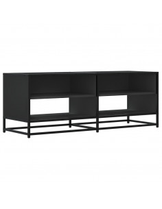 Mobile Porta TV Nero 120,5x40x46 in Truciolato e Metallo 2