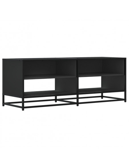 Mobile Porta TV Nero 120,5x40x46 in Truciolato e Metallo