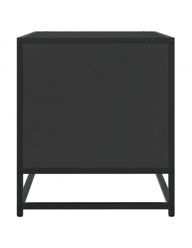 Mobile Porta TV Nero 120,5x40x46 in Truciolato e Metallo