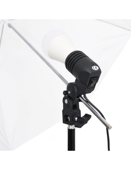 Kit per Studio Fotografico con Set Luci, Fondale e Riflettore