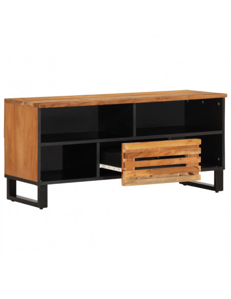 Mobile Porta TV 100x34x46 cm in Legno Massello di Acacia
