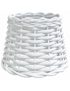 Paralume da Soffitto Bianco Ø20x15 cm in Vimini 2