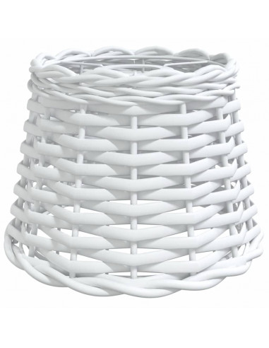 Paralume da Soffitto Bianco Ø20x15 cm in Vimini