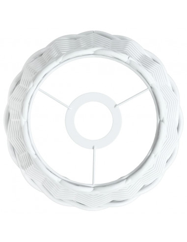 Paralume da Soffitto Bianco Ø20x15 cm in Vimini