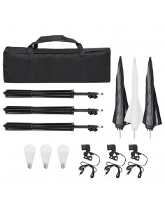Kit per Studio Fotografico con Set Luci, Fondale e Riflettore 2
