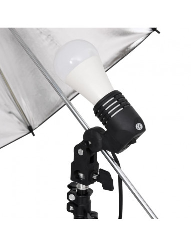 Kit per Studio Fotografico con Set di Luci e Fondale