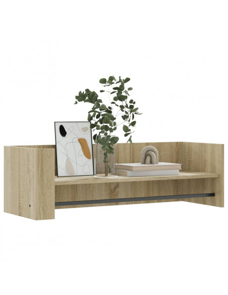 Scaffale a Parete Rovere Sonoma 100x35x30,5cm Legno Multistrato