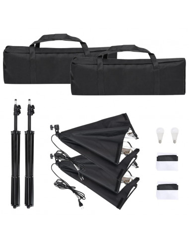 Kit per Studio Fotografico con Set Luci, Fondale e Riflettore