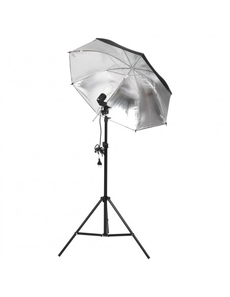 Kit per Studio Fotografico con Set di Luci e Fondale