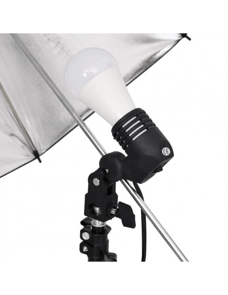 Kit per Studio Fotografico con Set di Luci e Fondale