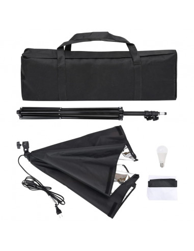 Kit per Studio Fotografico con Softbox, Fondale e Riflettore