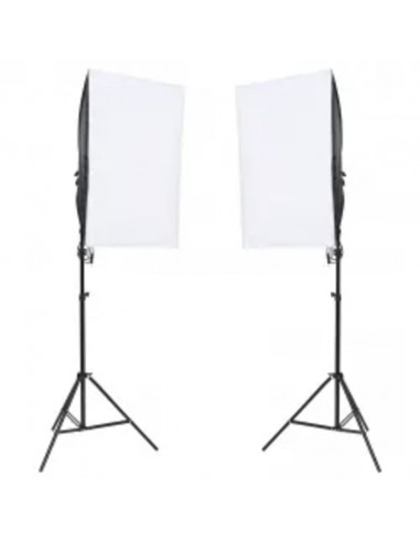 Kit per Studio Fotografico con Set di Luci e Fondale