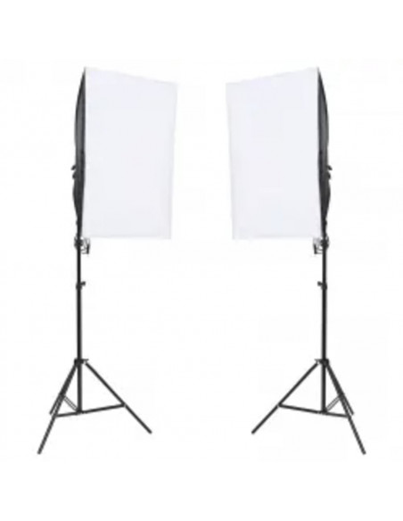 Kit per Studio Fotografico con Set di Luci e Fondale