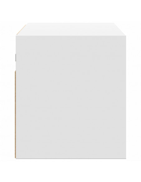 Mobile TV a Parete con Luci LED Bianco 100x31x35 cm