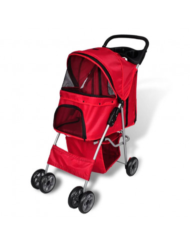 Passeggino per Cani Rosso
