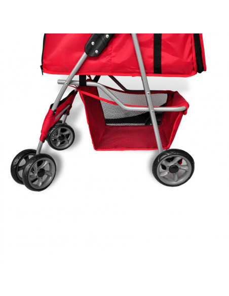 Passeggino per Cani Rosso