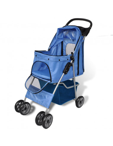 Passeggino per Cani Blu