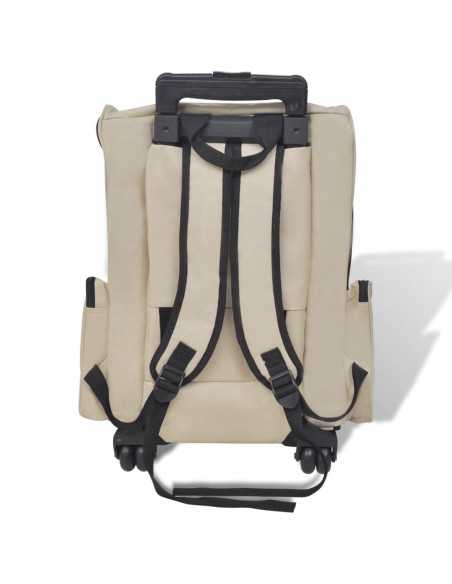 Trolley Trasportino per Animali Pieghevole Multifunzione Beige