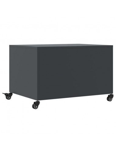 Tavolino Antracite 68x50x43,5 cm in Acciaio Laminato a Freddo