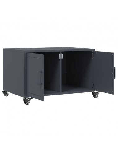 Tavolino Antracite 68x50x43,5 cm in Acciaio Laminato a Freddo