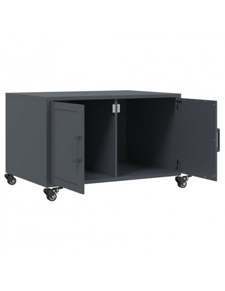 Tavolino Antracite 68x50x43,5 cm in Acciaio Laminato a Freddo