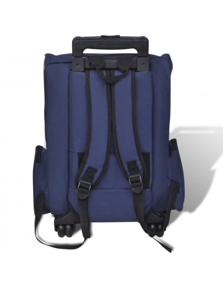 Trolley Trasportino per Animali Pieghevole Multifunzione Blu