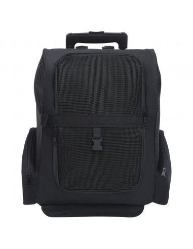 Trolley Trasportino per Animali Pieghevole Multifunzione Nero