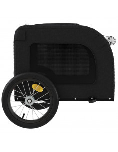 Rimorchio da Bici per Animali Nero Oxford e Ferro 2