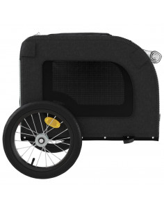 Rimorchio da Bici per Animali Nero e Grigio Oxford e Ferro 2