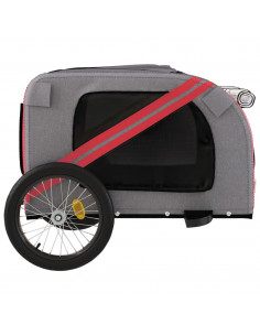 Rimorchio da Bici per Animali Rosso e Grigio Oxford e Ferro 2