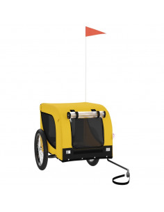 Rimorchio da Bici per Animali Giallo e Nero Oxford e Ferro 2