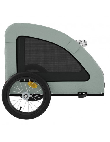 Rimorchio da Bici per Animali Grigio Oxford e Ferro