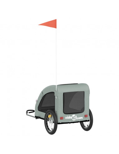 Rimorchio da Bici per Animali Grigio Oxford e Ferro