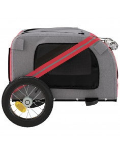 Rimorchio da Bici per Animali Rosso e Grigio Oxford e Ferro 2