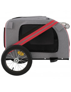 Rimorchio da Bici per Animali Rosso e Grigio Oxford e Ferro 2