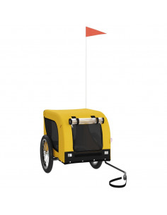 Rimorchio da Bici per Animali Giallo e Nero Oxford e Ferro 2